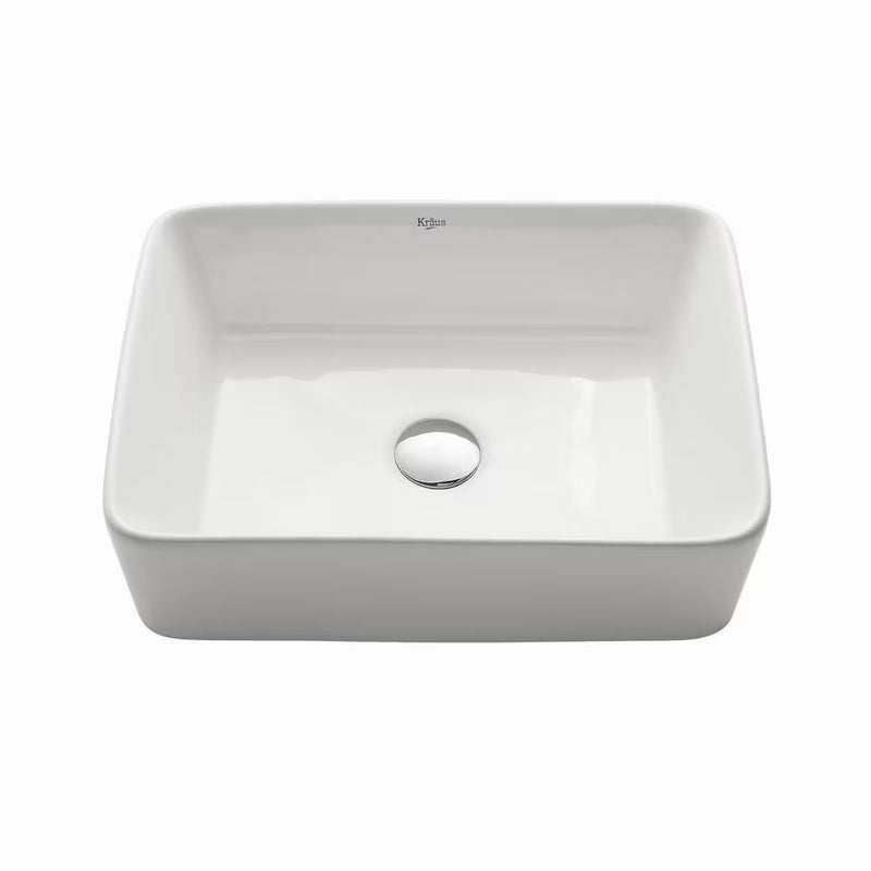 19-inch Rectangular Ceramic Bathroom Sink