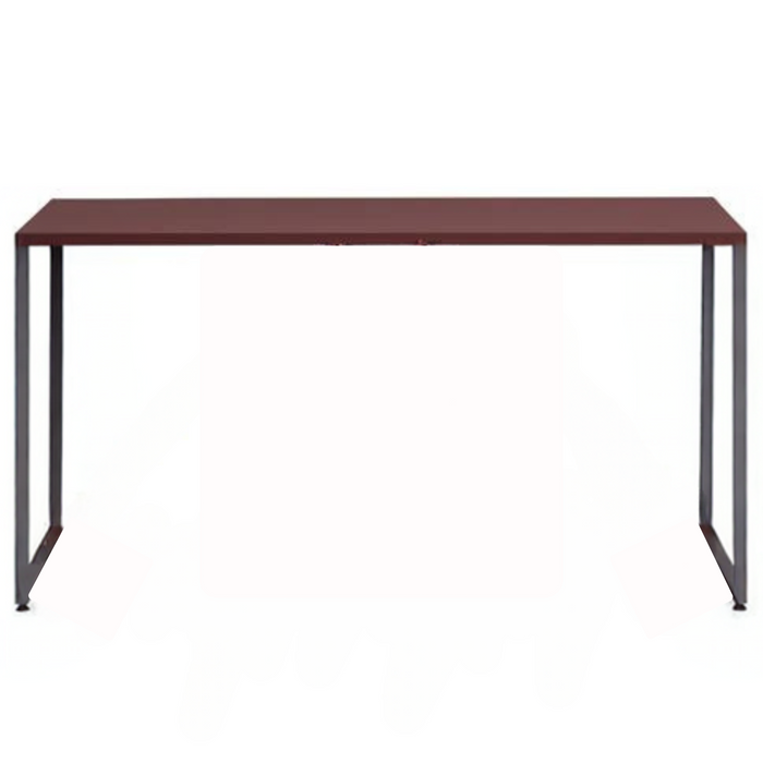 Large Strut Table- Oxblood/Grey Steel Frame