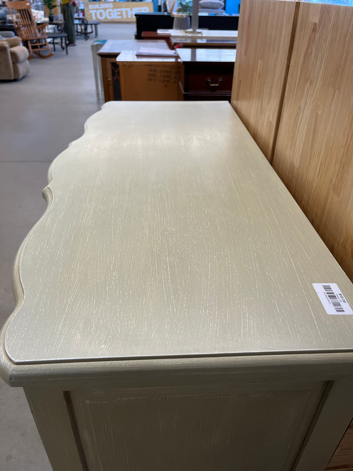 43"W 3-Drawer Cream Dresser