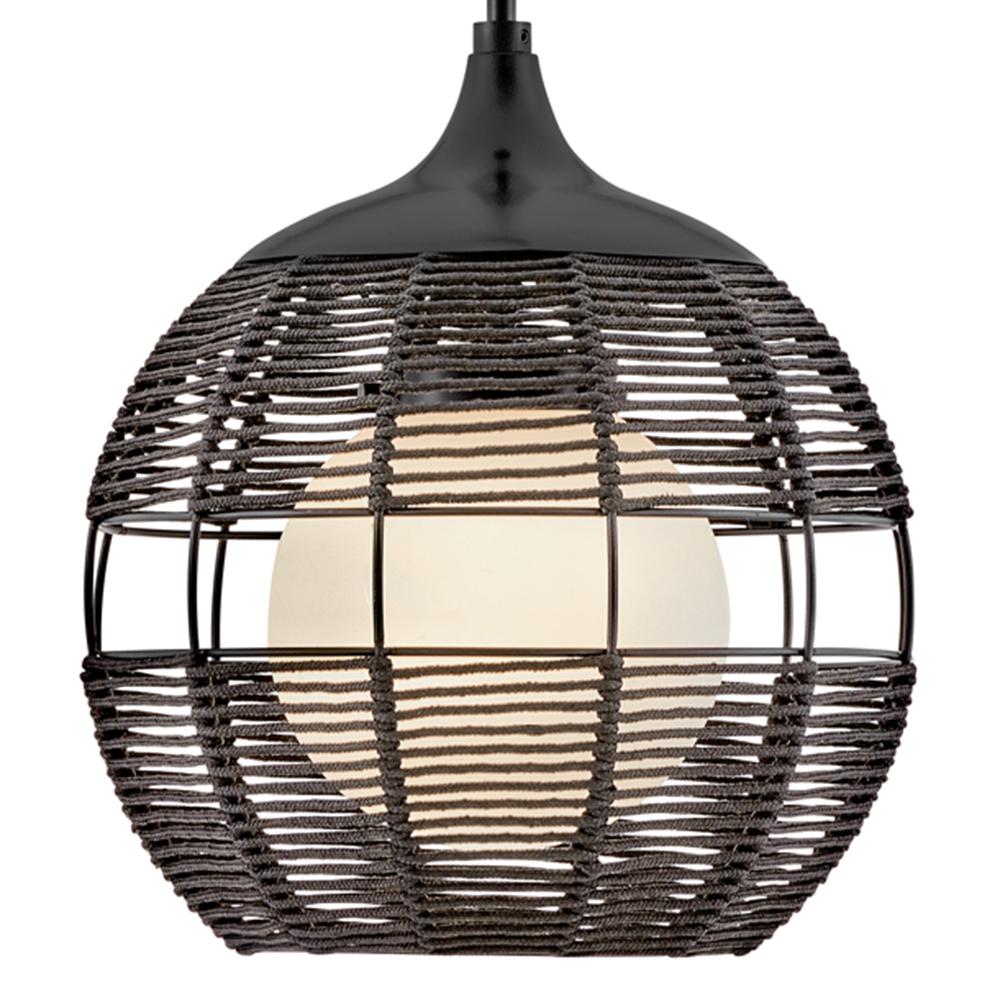 Maddox Medium Orb Pendant in Black