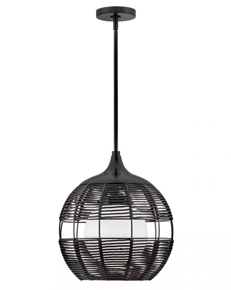 Maddox Medium Orb Pendant in Black