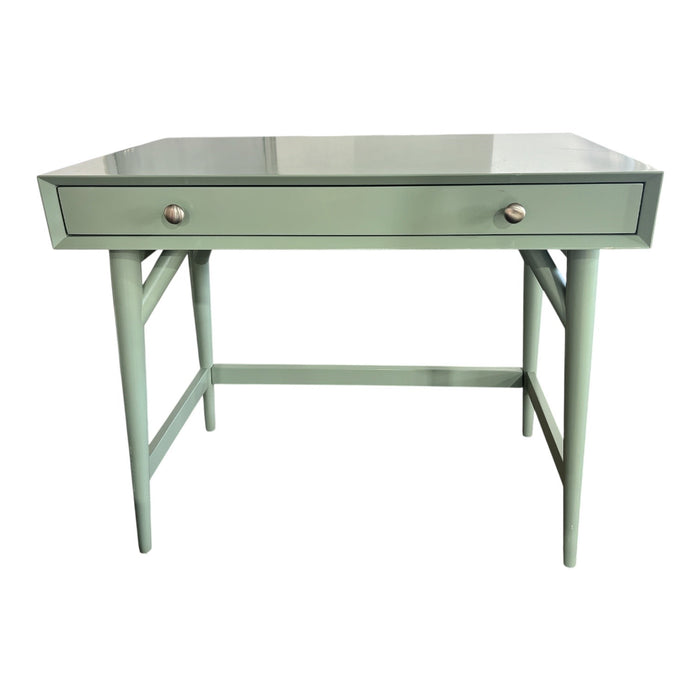 Modern Sage Green Writing Desk w/ Full-Width Drawer