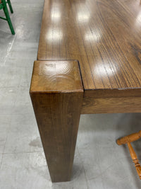 Solid Wood Dining Table with Hidden Leaf