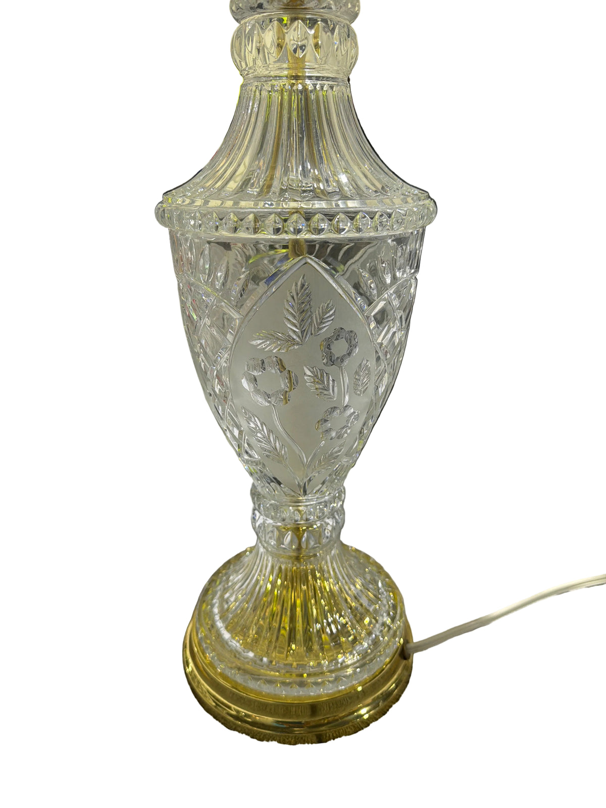 Vintage Hollywood Regency Crystal Table Lamp