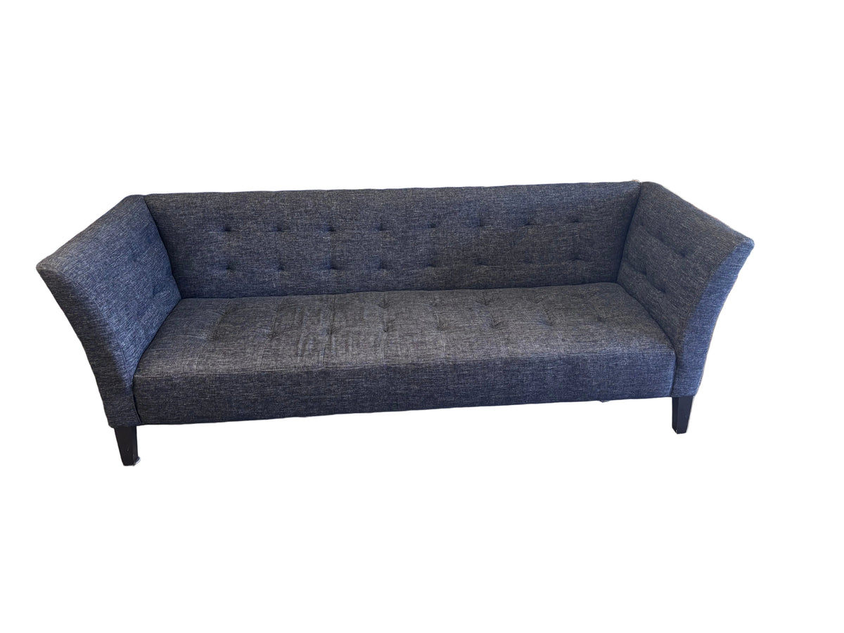 Charcoal Grey Fabric Tufted Sofa