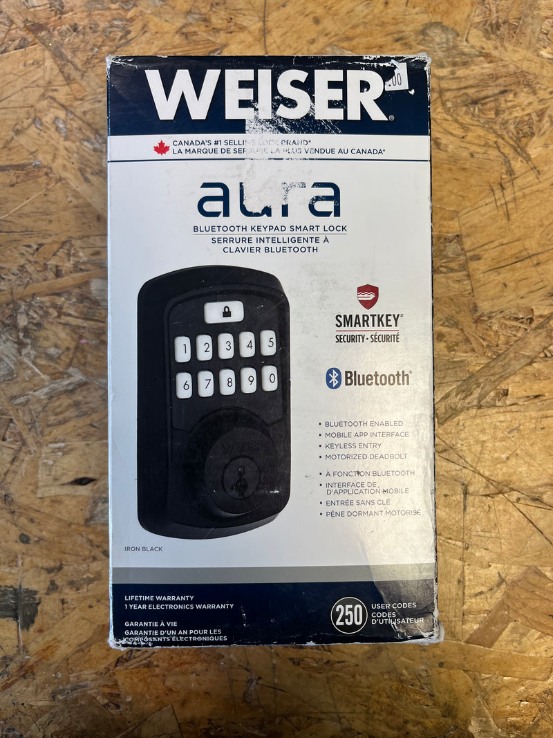 Weiser Aura Bluetooth Electronic Smart Lock / Matte Black