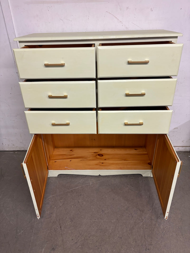 48”W Cream Lime Dresser/Cabinet