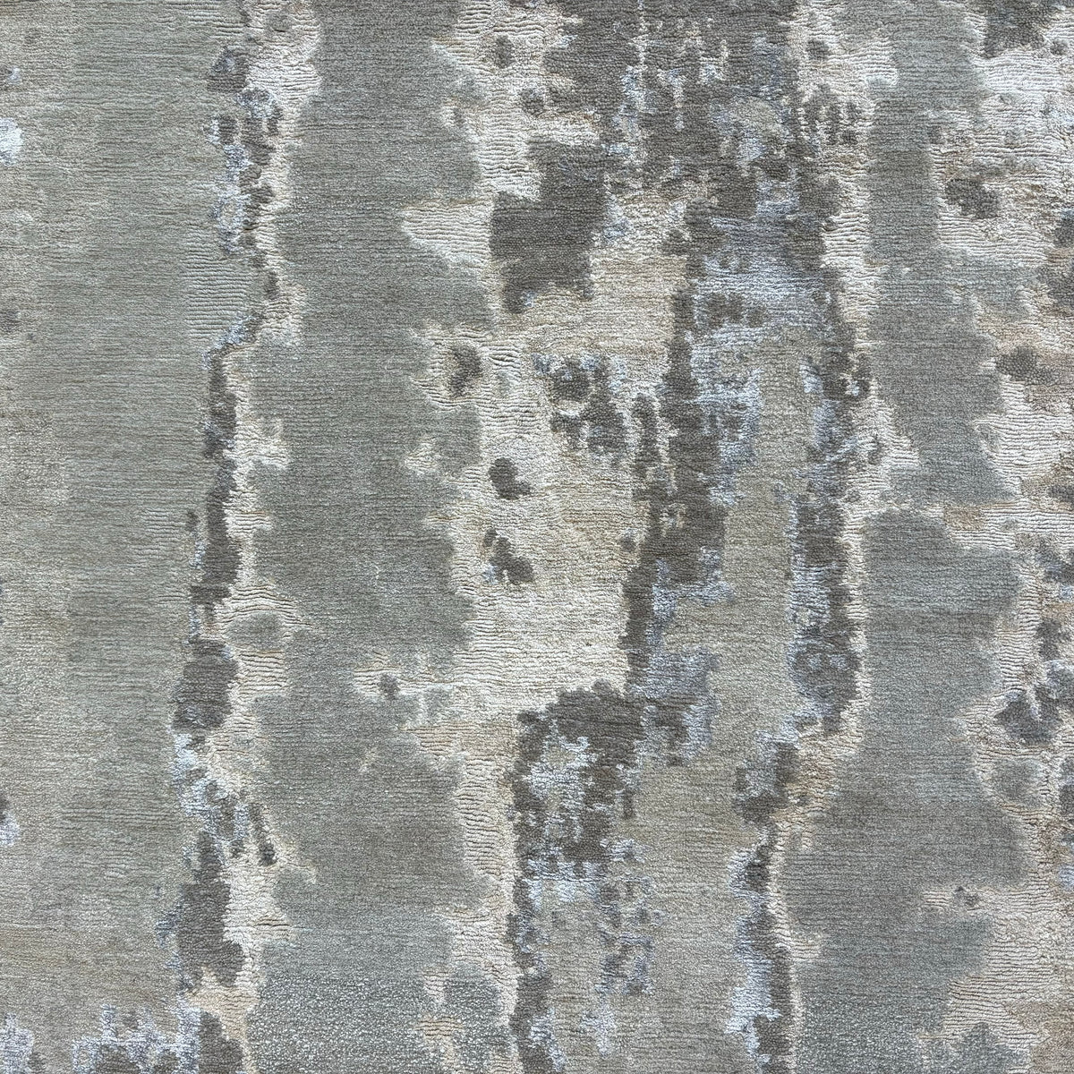 3x5-ft Desert Smoke Area Rug, Wool and Bamboo Silk, 2-0105302