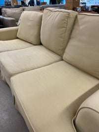 84" W Cream Sofa