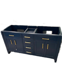 Navy Blue and Gold Vanity