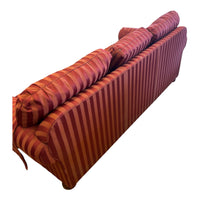 3-Seater Red Fabric Sofa