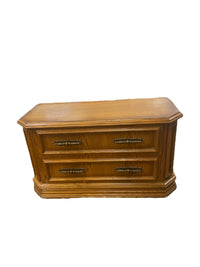 Solid Wood 2-Drawer Nightstand