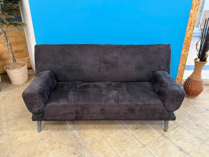 Black Velvet 3-Seater Futon