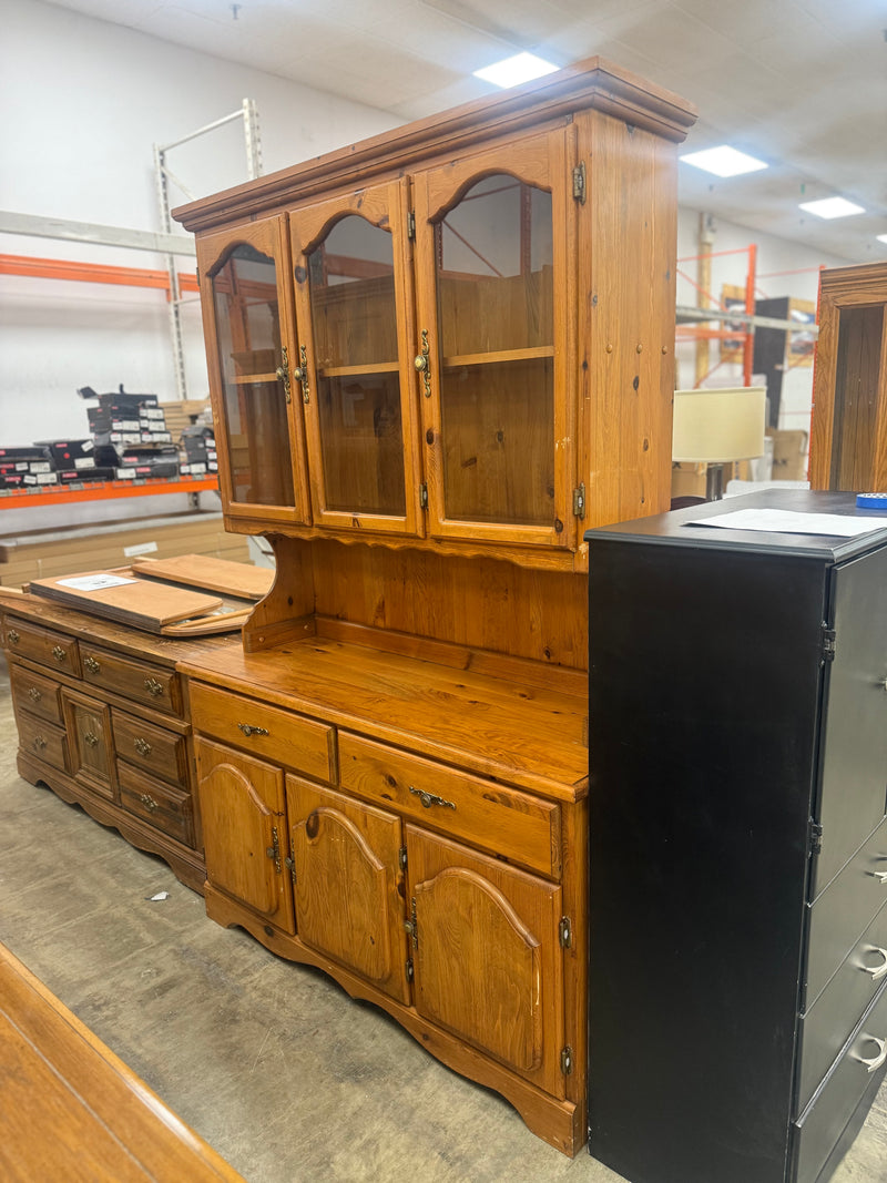 Light Wooden Buffet w/ Hutch