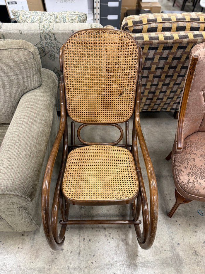 Vintage Thonet-Style Bentwood Rocking Chair