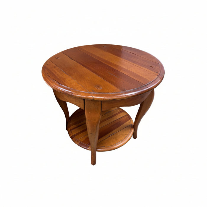 Round Wooden End Table