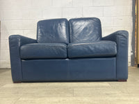 Cobalt Leather Two Seater