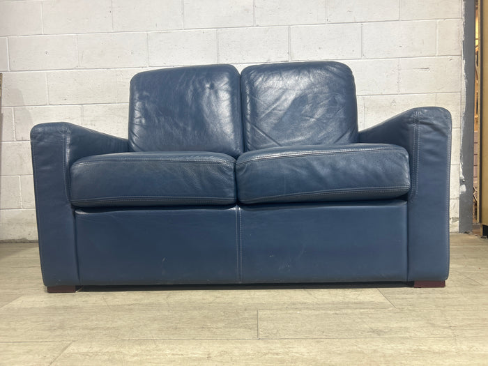 Cobalt Leather Two Seater