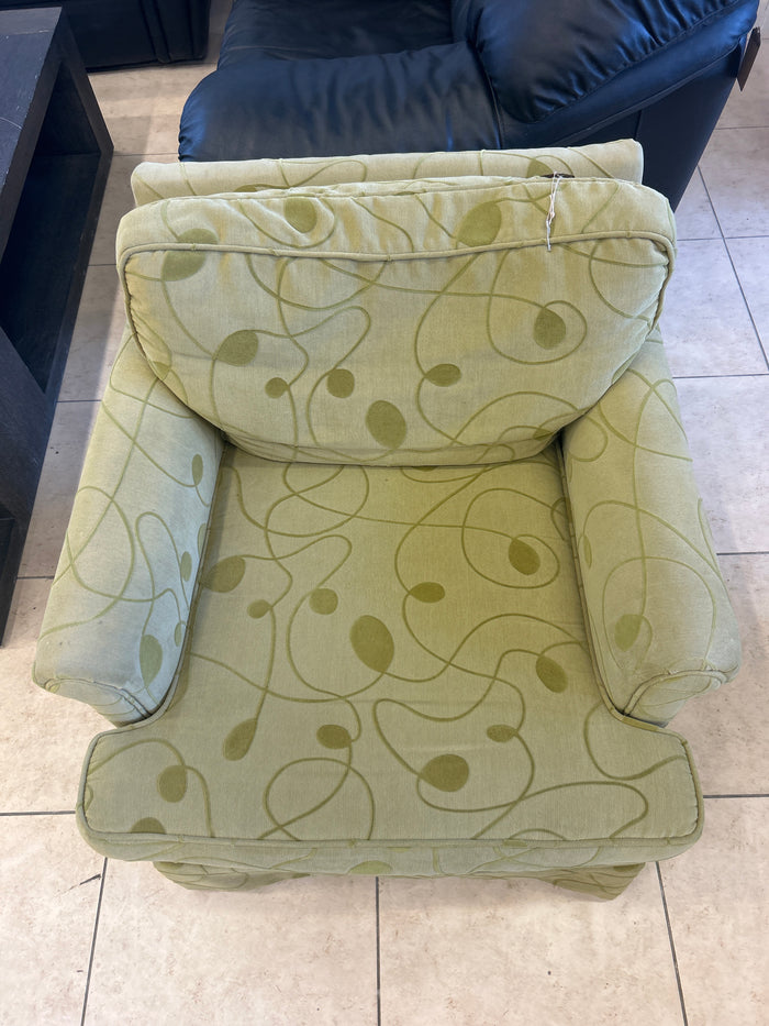Light Olive Traditional Upholstered Armchair