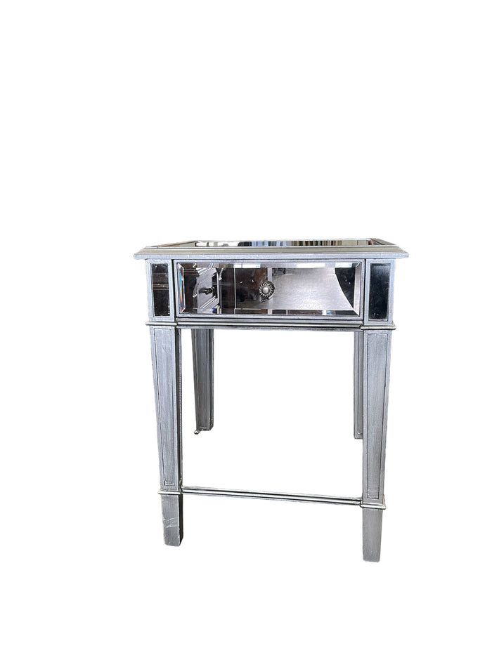 1-Drawer Mirrored Nightstand