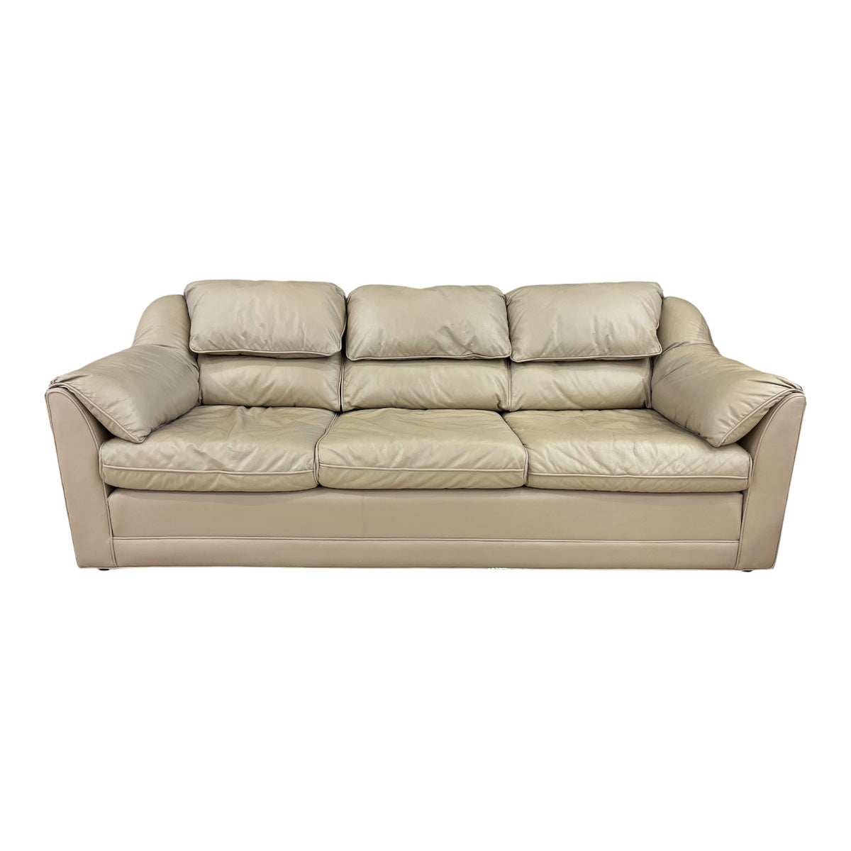 Faux Leather Beige Sofa