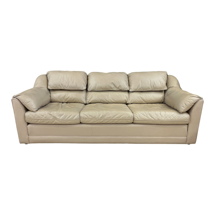 Faux Leather Beige Sofa