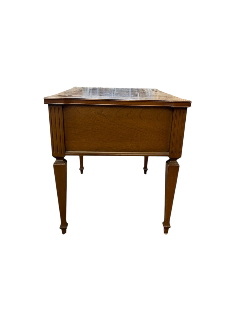 Solid Wood 2-Drawer Side Table