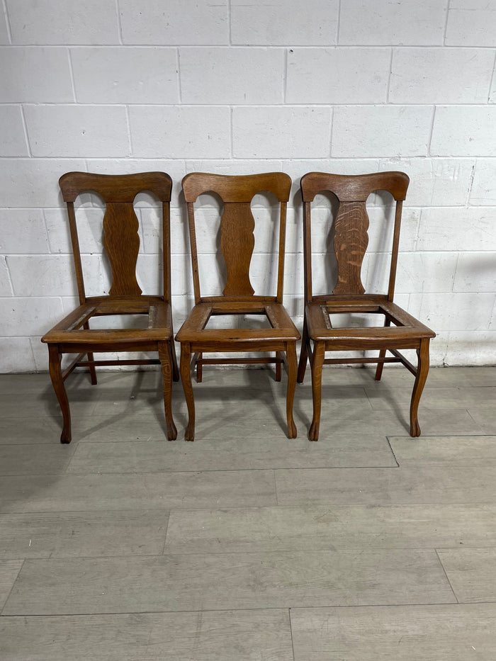 Set Of 3 Dining Chairs(Oak)