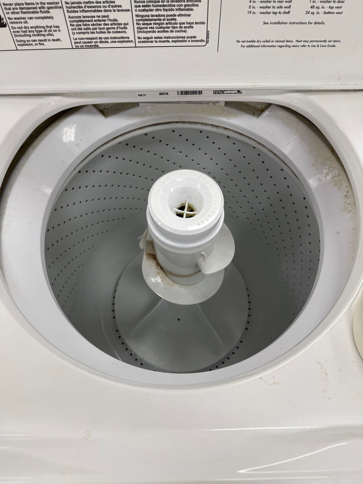 White Whirlpool Top-Loading Washer