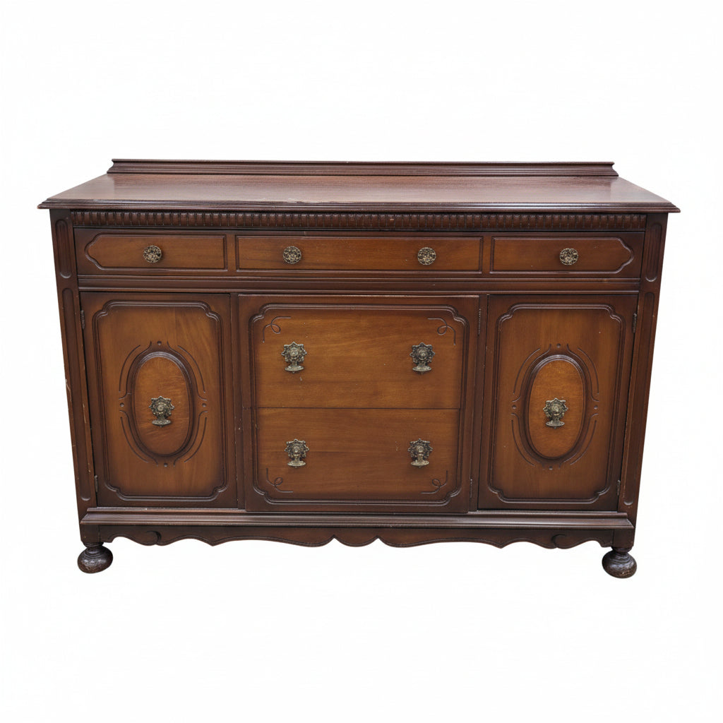 Vintage Traditional Wood Buffet Sideboard