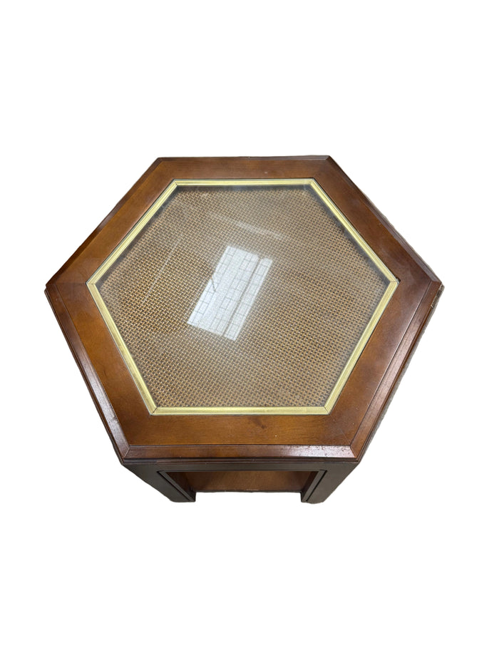 Mid-Century Hexagonal End Table