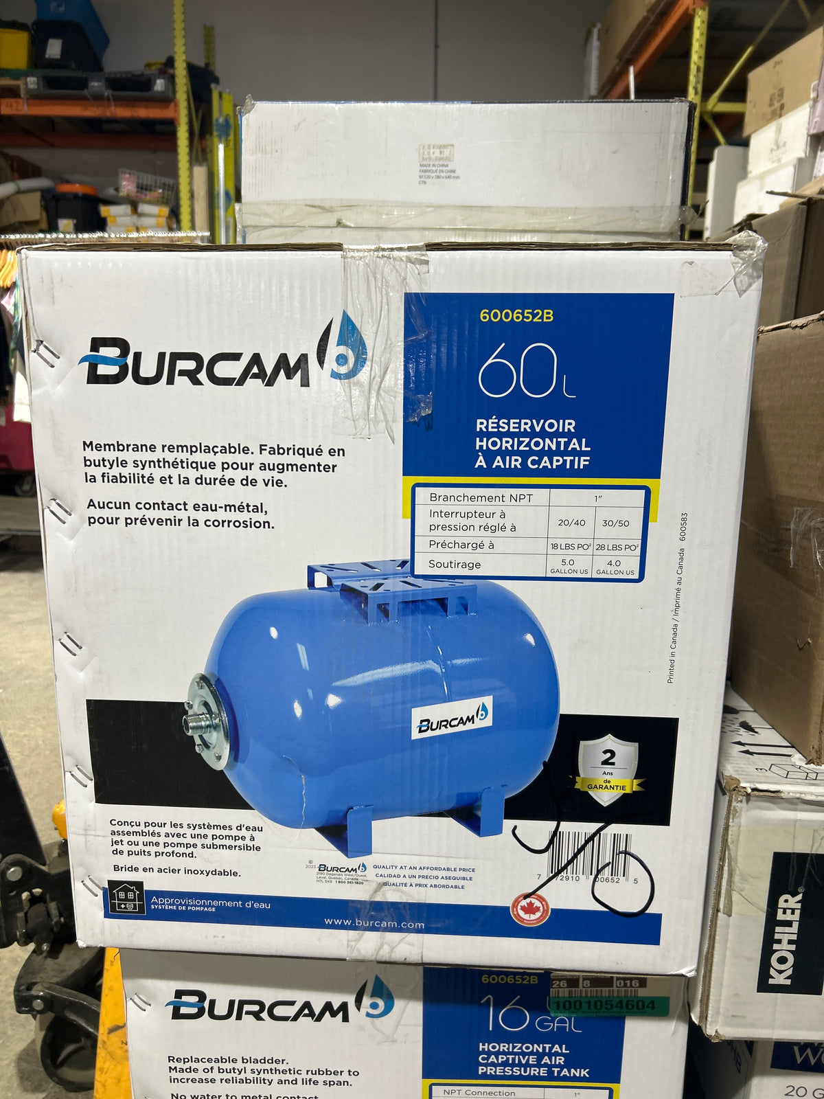 Burcam Horizontal Pressure Tank