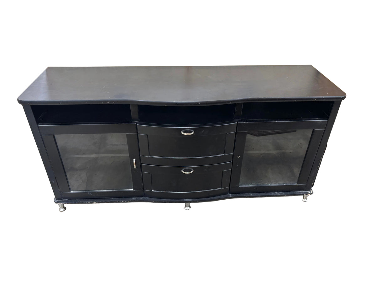 Black Wooden Entertainment Center