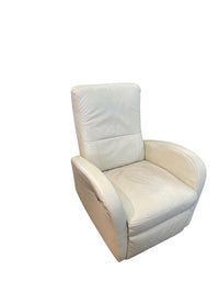 Cream Faux Leather Armchair