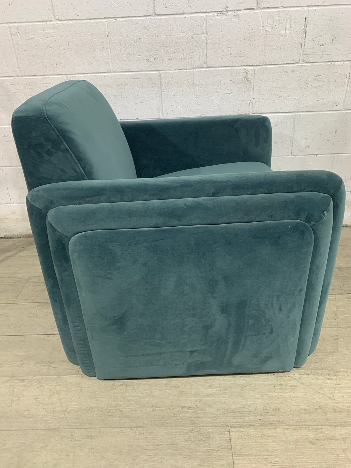 Teal Velvet Armchair
