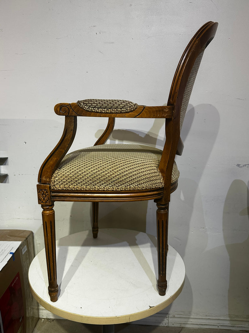 ETHAN ALLEN French Louis XVI Style Balloon Back Arm Chair