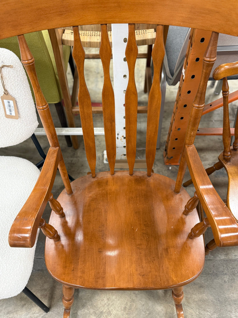 Honey Brown Wooden Rocking Chair