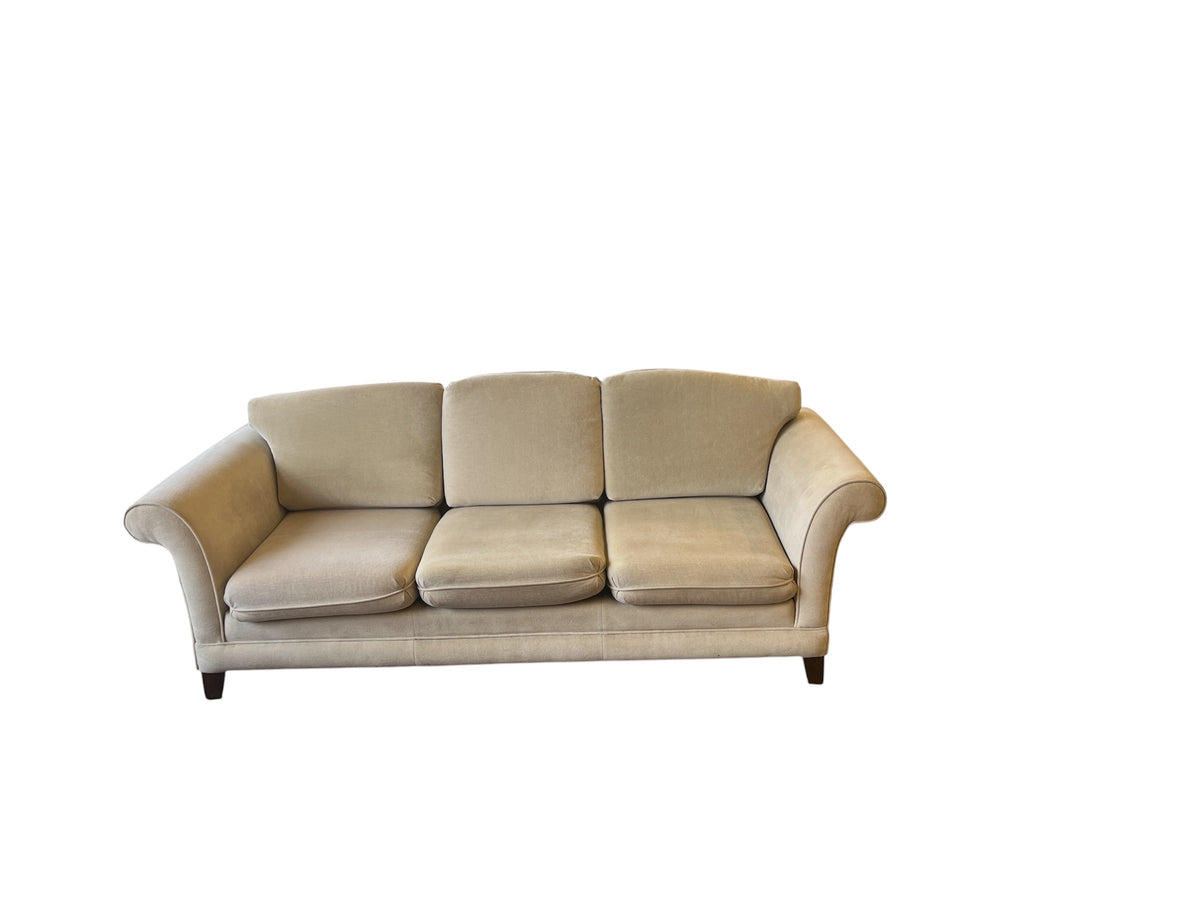 Neutral Cream Upholstered 3 Seater Sofa