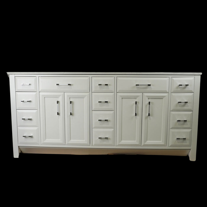 Art Bathe Calais 75-in W x 22-in D White Vanity with Stone Top Sink