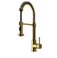 VIGO Edison Single-Handle Pull-Down Sprayer Kitchen Faucet (Gold)