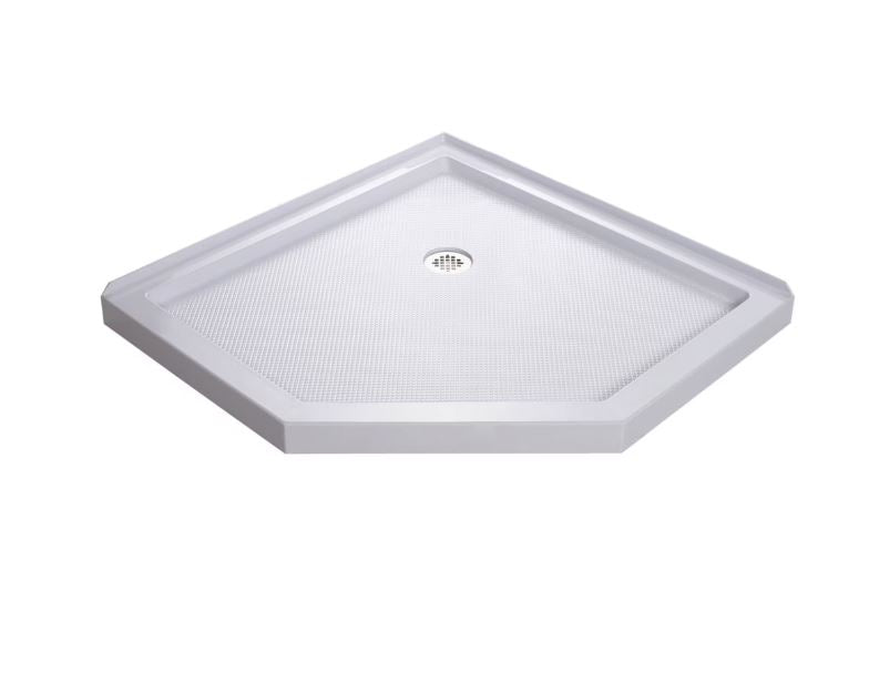 DreamLine SlimLine Acrylic Corner Shower Base Pan (White)