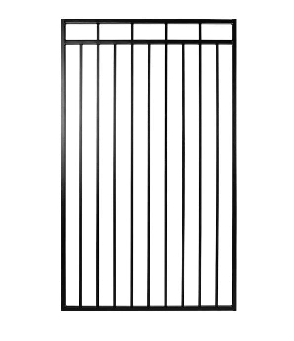 Nuvo Iron Benitoite Profile Iron Center Point Fence Gate Black
