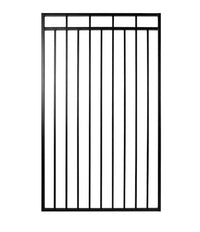 Nuvo Iron Benitoite Profile Iron Center Point Fence Gate Black