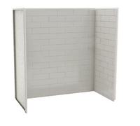 3-Panel Tub Surround Kit in Metro Soft Grey Glossy Finish