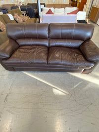 Drak Brown Leather Sofa