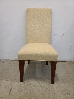 White Fabric Dining Chair