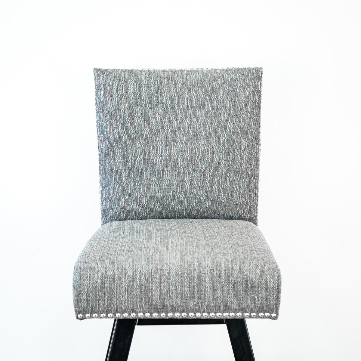 Upholstered Linen Swivel Counter Height Barstool in Grey