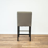 Wing Back Design Counter Stool in Grey