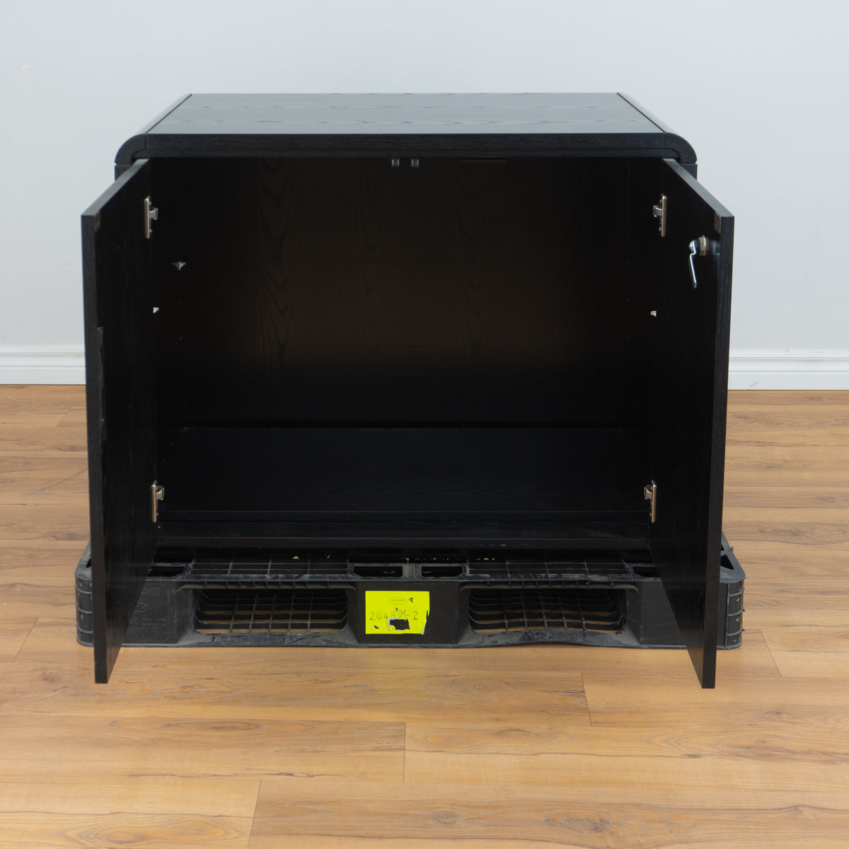 2-Door Wooden Cabinet in Black