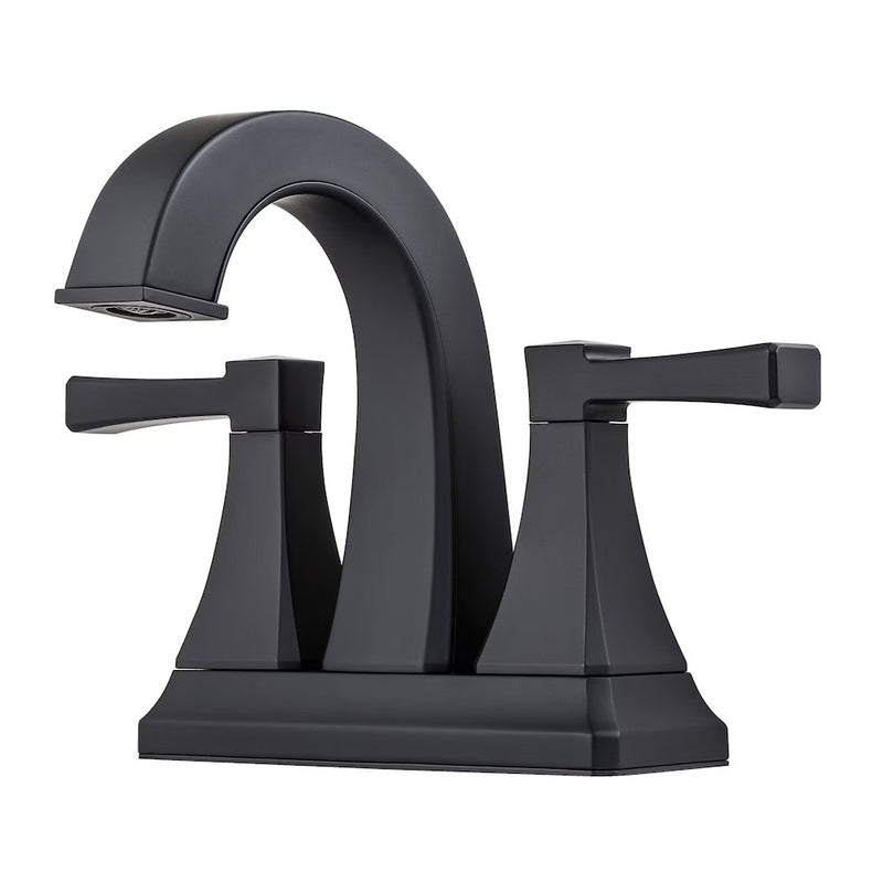 2-Handle 4-inch Centerset Bathroom Faucet in Matte Black